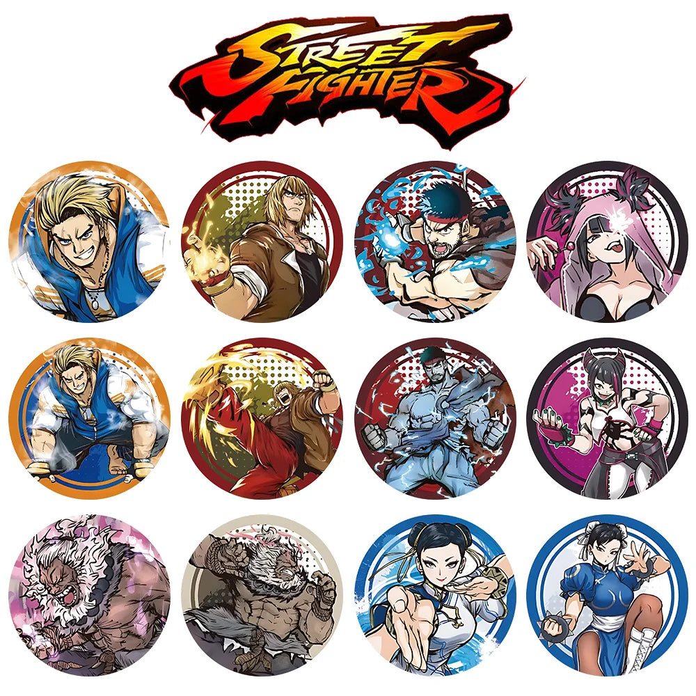 Street Fighter 6 Round Button Badge (58 mm) (Random Design)