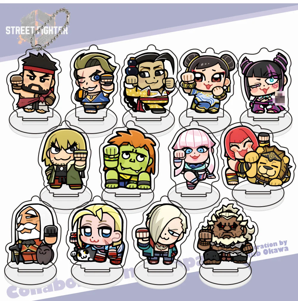 Street Fighter 6 Chibi Acrylic Keychain Stand (Random Design)