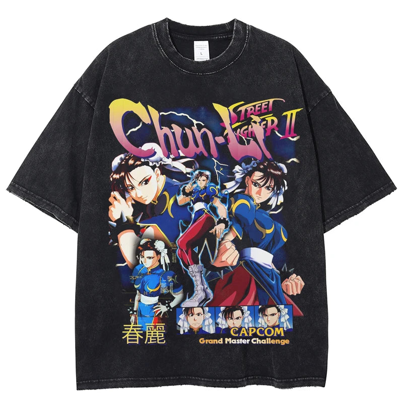 Chun-Li Washed Oversized T-Shirt