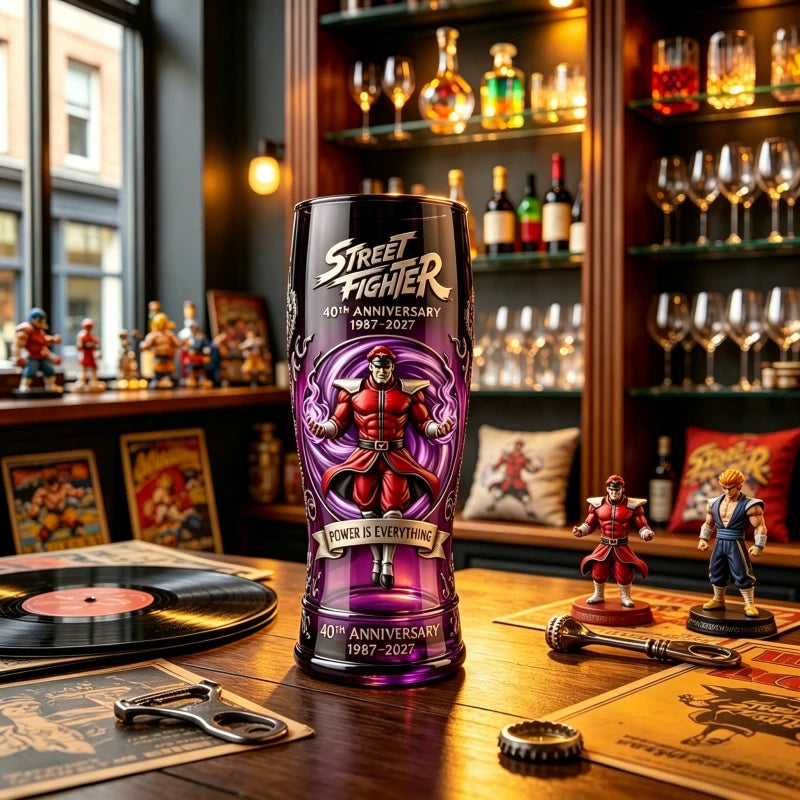 M. Bison 40th Anniversary Glass