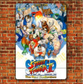 Street Fighter II Metal Tin Sign (8 x 12 in)
