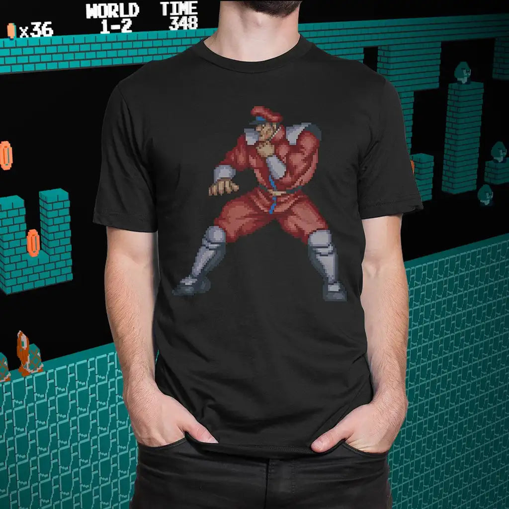 M. Bison 8-Bit Pixel T-Shirt