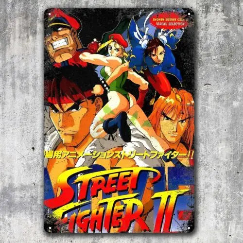 Street Fighter II Retro Tin Sign