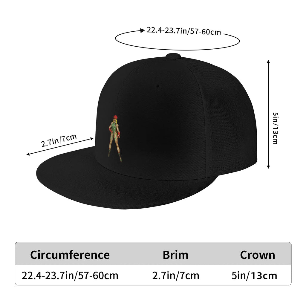 Cammy Pixel Sprite Flat Brim Hat (3)