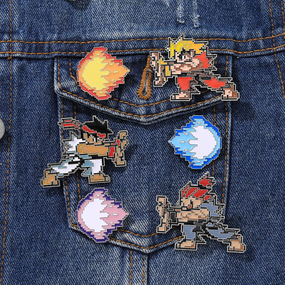 Street Fighter Pixel Art Enamel Pin (Random Design)