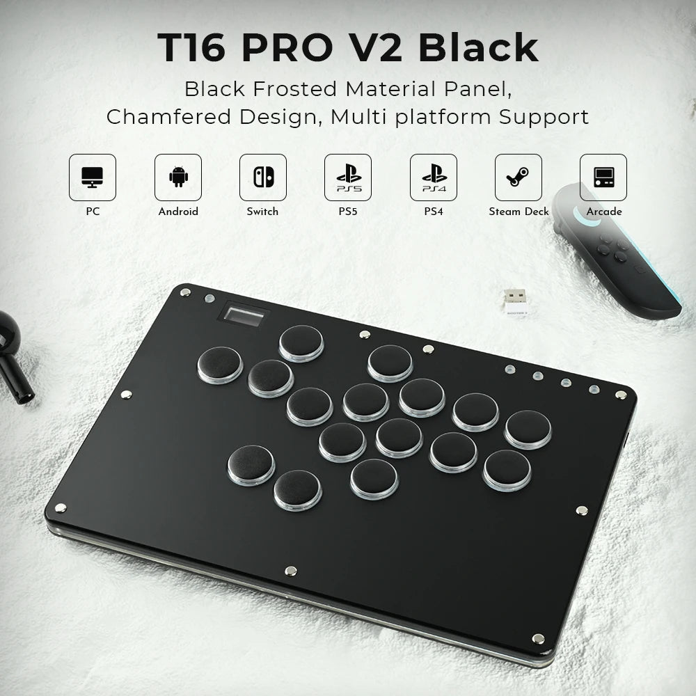 Haute42 T16 Stickless Hitbox Controller (Black) (2)