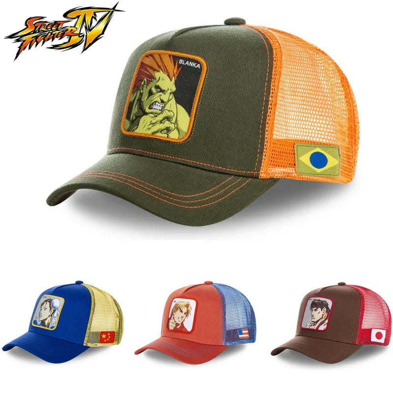 Street Fighter Character Embroidered Cap