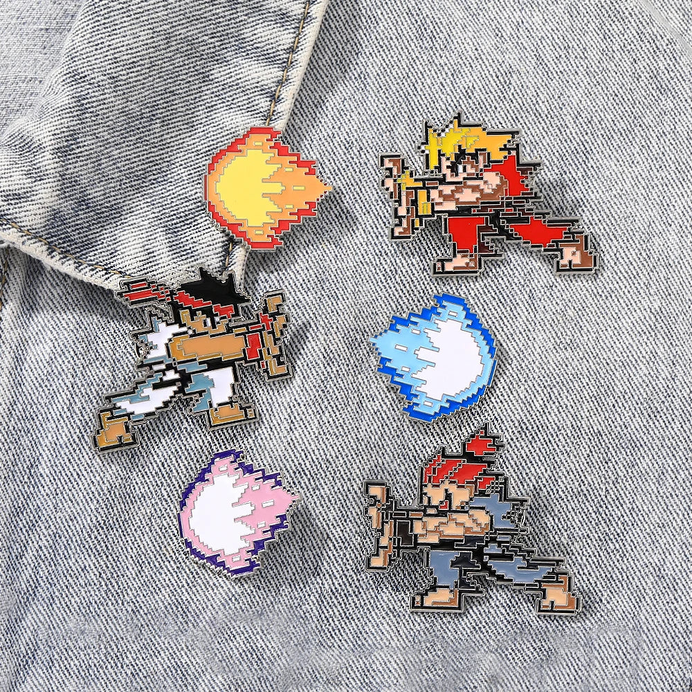 Street Fighter Pixel Art Enamel Pin (Random Design) (2)