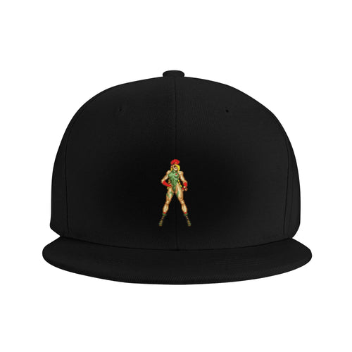 Cammy Pixel Sprite Flat Brim Hat (2)
