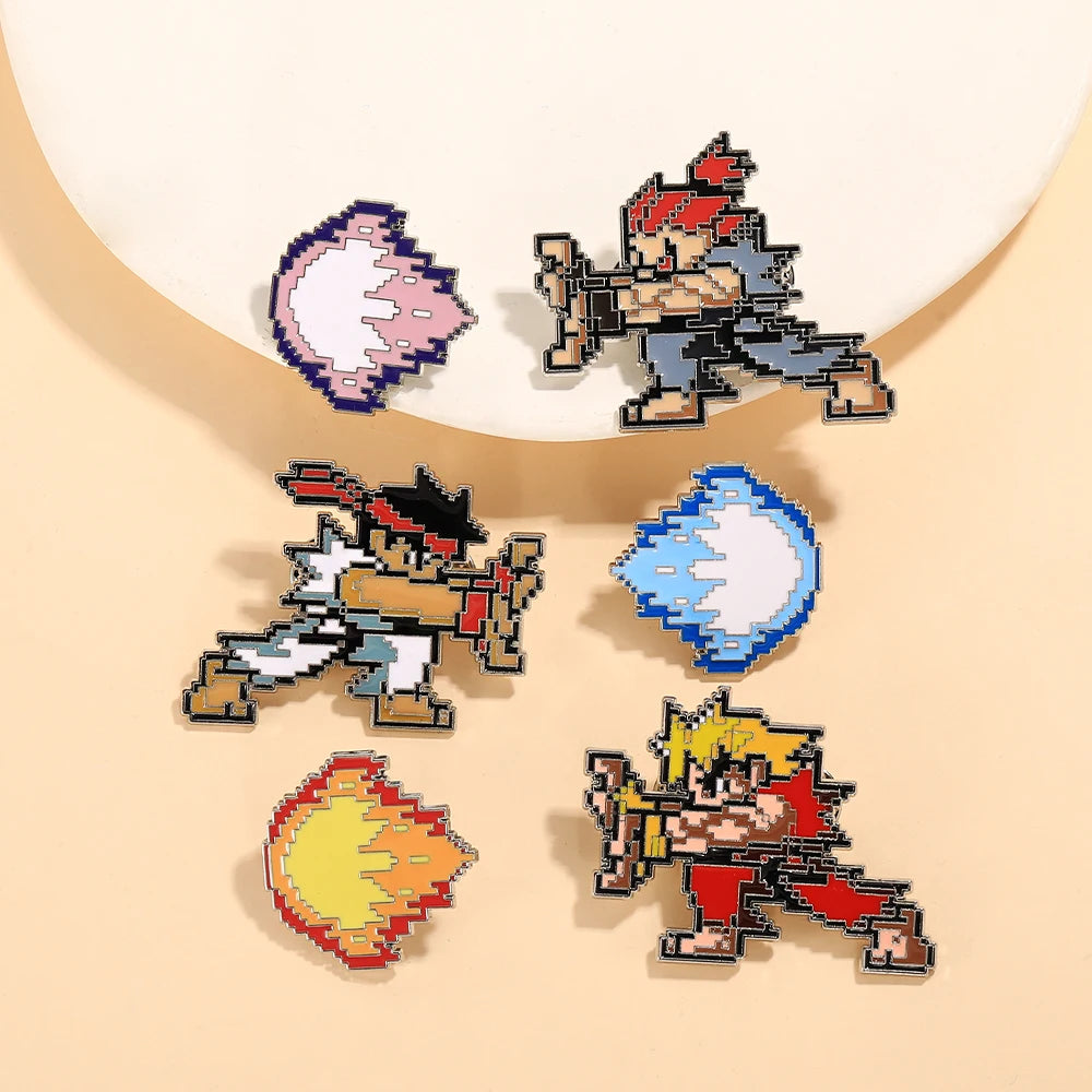 Street Fighter Pixel Art Enamel Pin (Random Design) (3)