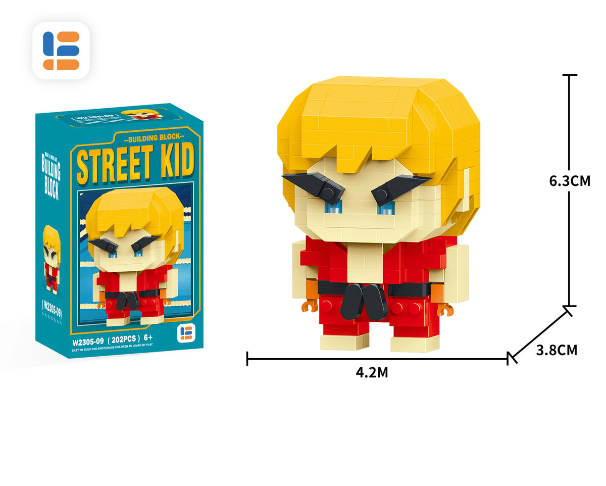 Ryu & Ken Building Block Figures (3)